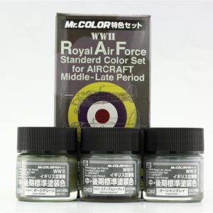 3x10 ml. Royal Air Force (WW II) Middle/Late Mr.Color Serisi Maket Boyası Seti, Mr.Hobby CS684