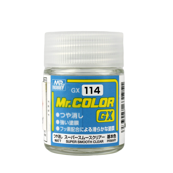 18 ml. Flat Super Smooth Clear Mr.color Serisi Maket Boyası, Mr.Hobby GX114