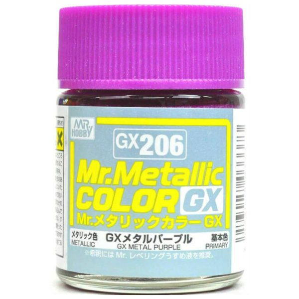 18 ml. Metalik Purple Mr.color Serisi Maket Boyası, Mr.Hobby GX206