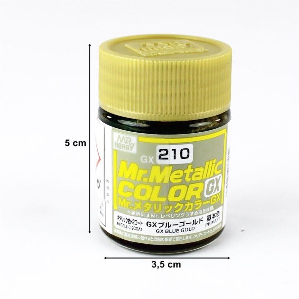 18 ml. Metalik Blue Altın Mr.color Serisi Maket Boyası, Mr.Hobby GX210 - Görsel 2