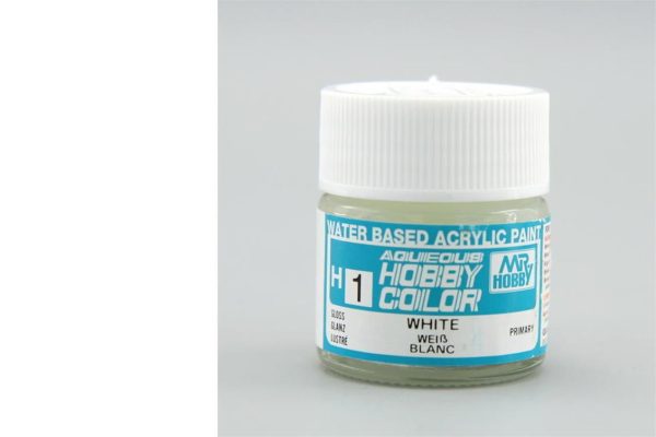 10 ml. White Aqueous Serisi Maket Boyası, Mr.Hobby H001