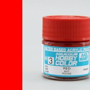 10 ml. Red Aqueous Serisi Maket Boyası, Mr.Hobby H003