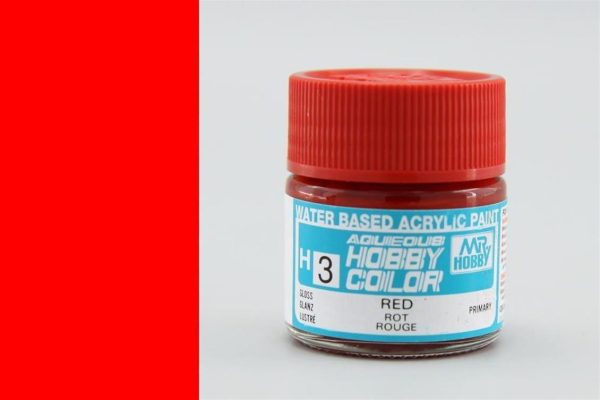 10 ml. Red Aqueous Serisi Maket Boyası, Mr.Hobby H003
