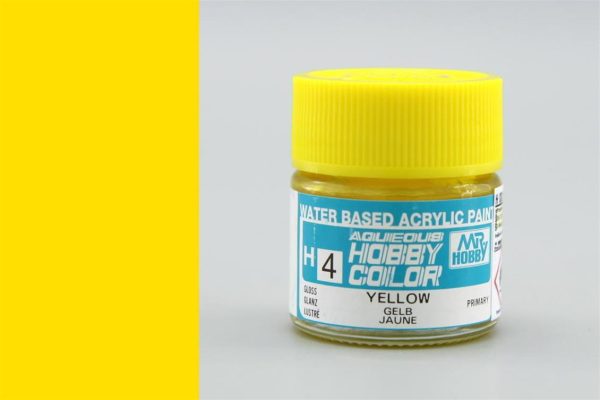 10 ml. Yellow Aqueous Serisi Maket Boyası, Mr.Hobby H004