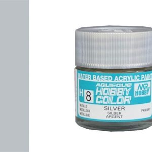 10 ml. Sliver Aqueous Serisi Maket Boyası, Mr.Hobby H008