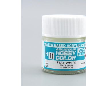 10 ml. Flat White Aqueous Serisi Maket Boyası, Mr.Hobby H011