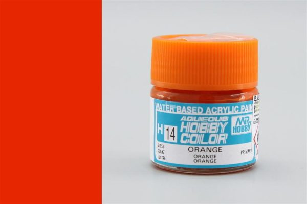 10 ml. Orange Aqueous Serisi Maket Boyası, Mr.Hobby H014