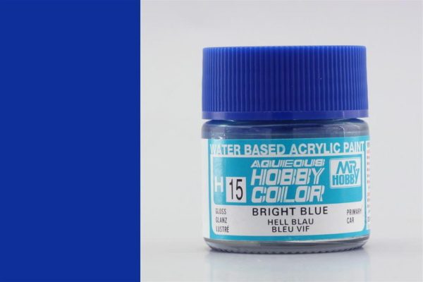 10 ml. Bright Blue Aqueous Serisi Maket Boyası, Mr.Hobby H015