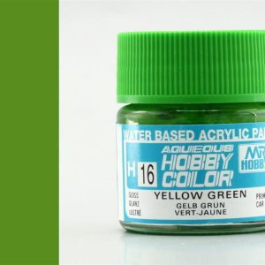 10 ml. Yellow Green Aqueous Serisi Maket Boyası, Mr.Hobby H016
