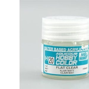 10 ml. Flat Clear Aqueous Serisi Maket Boyası, Mr.Hobby H020