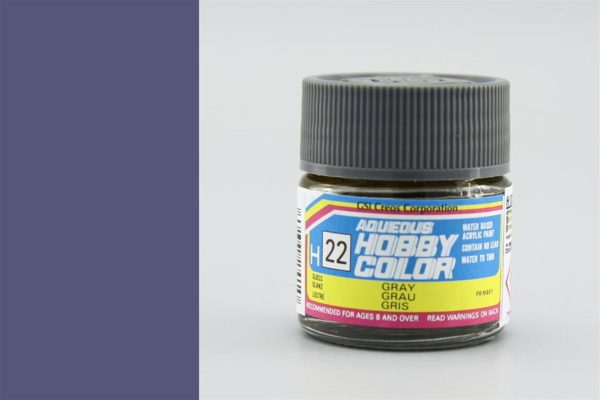 10 ml. Gray Aqueous Serisi Maket Boyası, Mr.Hobby H022