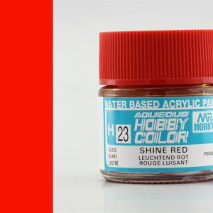 10 ml. Shine Red Aqueous Serisi Maket Boyası, Mr.Hobby H023