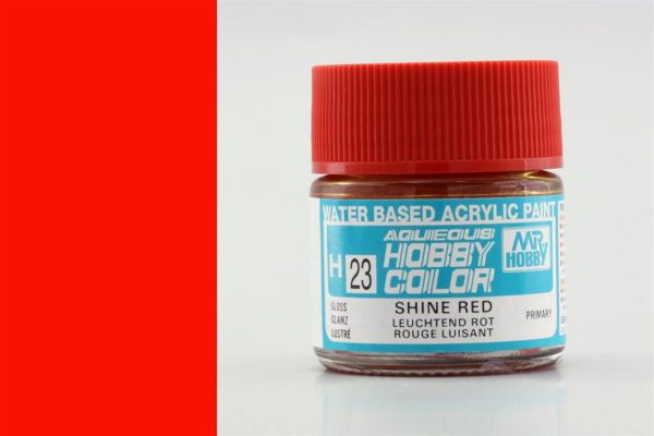 10 ml. Shine Red Aqueous Serisi Maket Boyası, Mr.Hobby H023