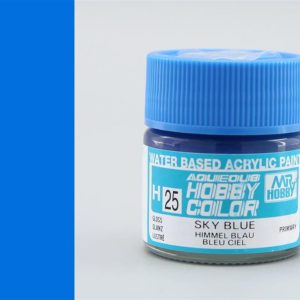 10 ml. Sky Blue Aqueous Serisi Maket Boyası, Mr.Hobby H025