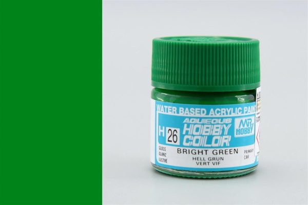 10 ml. Brigth Green Aqueous Serisi Maket Boyası, Mr.Hobby H026