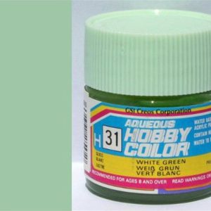 10 ml. White Green Aqueous Serisi Maket Boyası, Mr.Hobby H031