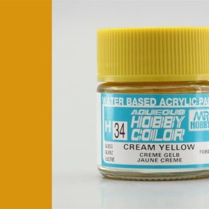 10 ml. Cream Yellow Aqueous Serisi Maket Boyası, Mr.Hobby H034