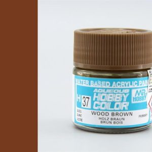 10 ml. Wood Brown Aqueous Serisi Maket Boyası, Mr.Hobby H037