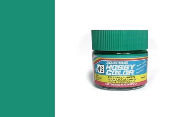 10 ml. Emerald Green Aqueous Serisi Maket Boyası, Mr.Hobby H046
