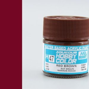 10 ml. Red Brown Aqueous Serisi Maket Boyası, Mr.Hobby H047