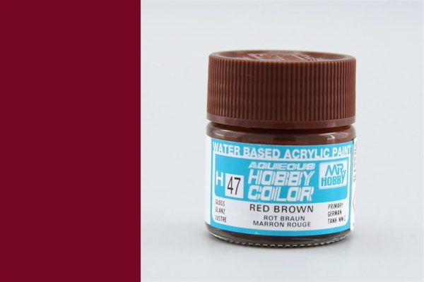 10 ml. Red Brown Aqueous Serisi Maket Boyası, Mr.Hobby H047