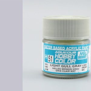 10 ml. Light Gull Gray Aqueous Serisi Maket Boyası, Mr.Hobby H051