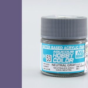 10 ml. Neutral Gray Aqueous Serisi Maket Boyası, Mr.Hobby H053