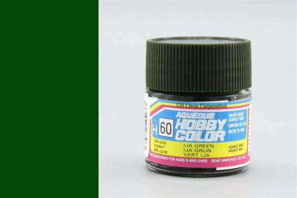 10 ml. IJA Green Aqueous Serisi Maket Boyası, Mr.Hobby H060