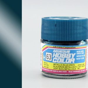 10 ml. Metalik Blue Green Aqueous Serisi Maket Boyası, Mr.Hobby H063