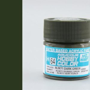 10 ml. RLM71 Dark Green Aqueous Serisi Maket Boyası, Mr.Hobby H064