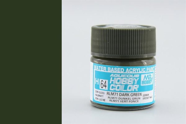 10 ml. RLM71 Dark Green Aqueous Serisi Maket Boyası, Mr.Hobby H064