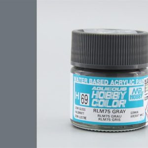 10 ml. RLM75 Gray Aqueous Serisi Maket Boyası, Mr.Hobby H069