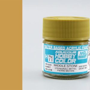 10 ml. Middle Stone Aqueous Serisi Maket Boyası, Mr.Hobby H071