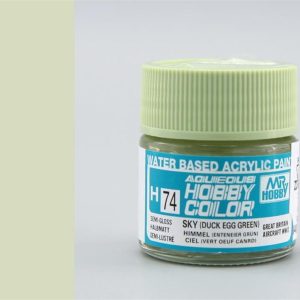 10 ml. Sky (Duck Egg Green) Aqueous Serisi Maket Boyası, Mr.Hobby H074
