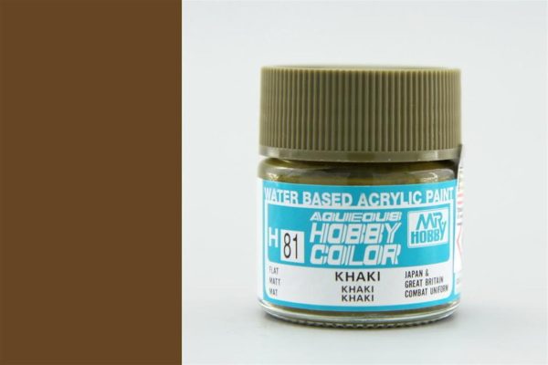 10 ml. Khaki Aqueous Serisi Maket Boyası, Mr.Hobby H081
