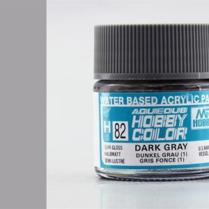 10 ml. Dark Gray (1) Aqueous Serisi Maket Boyası, Mr.Hobby H082