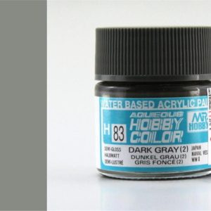 10 ml. Dark Gray (2) Aqueous Serisi Maket Boyası, Mr.Hobby H083