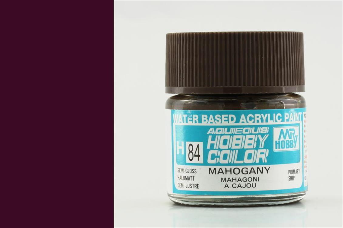 10 ml. Mahogany Aqueous Serisi Maket Boyası, Mr.Hobby H084