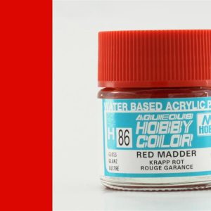 10 ml. Red Madder Aqueous Serisi Maket Boyası, Mr.Hobby H086