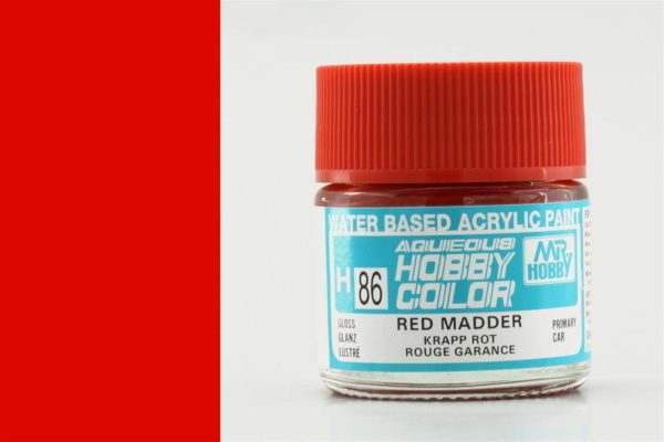 10 ml. Red Madder Aqueous Serisi Maket Boyası, Mr.Hobby H086
