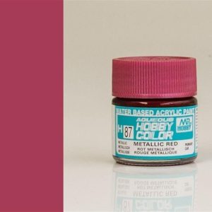 10 ml. Metalik Red Aqueous Serisi Maket Boyası, Mr.Hobby H087