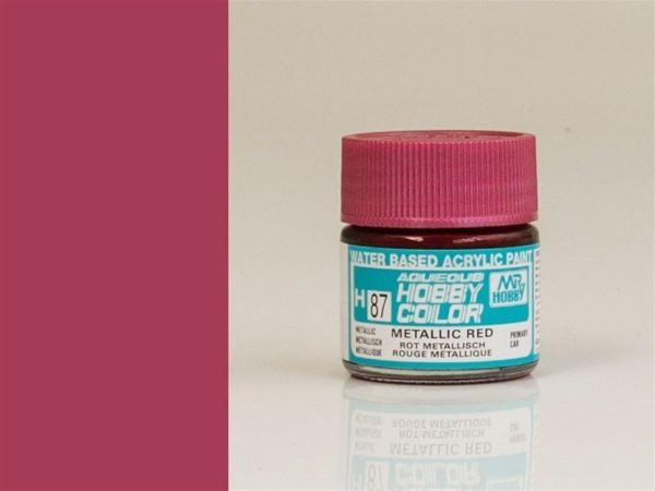 10 ml. Metalik Red Aqueous Serisi Maket Boyası, Mr.Hobby H087