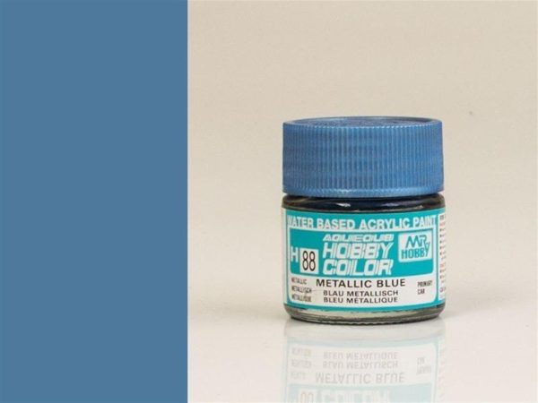 10 ml. Metalik Blue Aqueous Serisi Maket Boyası, Mr.Hobby H088