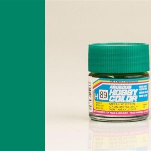 10 ml. Metalik Green Aqueous Serisi Maket Boyası, Mr.Hobby H089