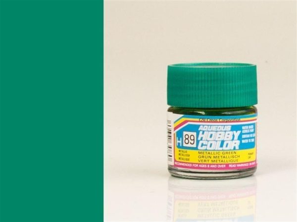 10 ml. Metalik Green Aqueous Serisi Maket Boyası, Mr.Hobby H089