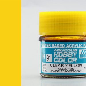 10 ml. Clear Yellow Aqueous Serisi Maket Boyası, Mr.Hobby H091
