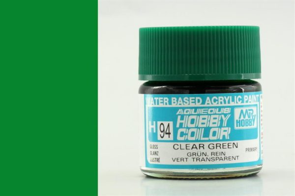 10 ml. Clear Green Aqueous Serisi Maket Boyası, Mr.Hobby H094