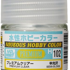 10 ml. Premium Clear Semi-Gloss Aqueous Serisi Maket Boyası, Mr.Hobby H102