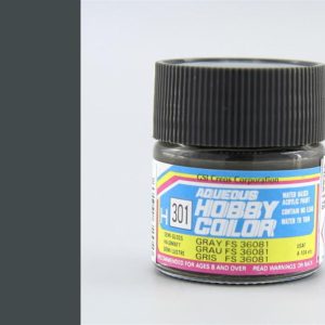 10 ml. Gray FS 36081 Aqueous Serisi Maket Boyası, Mr.Hobby H301