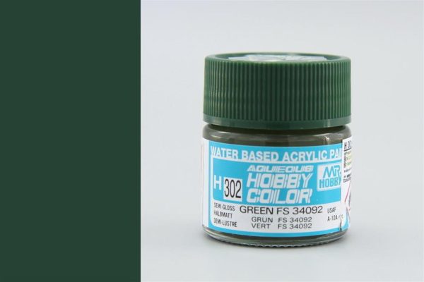 10 ml. Green FS 34092 Aqueous Serisi Maket Boyası, Mr.Hobby H302